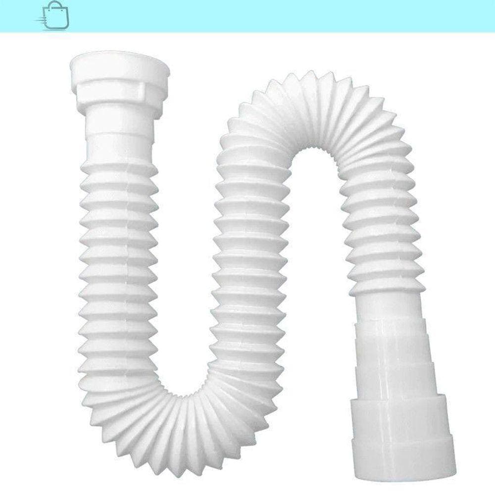 Sifão Sanfonado Multiuso Lavatório/Pia/Tanque 72Cm Branco