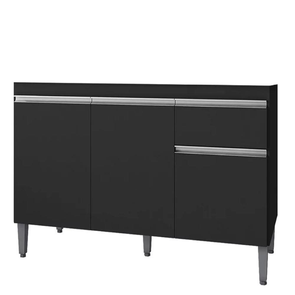 Balcão Pia Tatiane 118cm 3 Portas sem Tampo - AJL Móveis