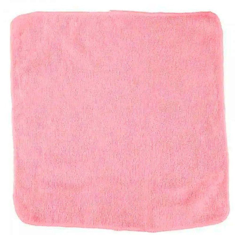 Kit Com 4 Panos Em Microfibra Multiuso Cor Rosa 30X30