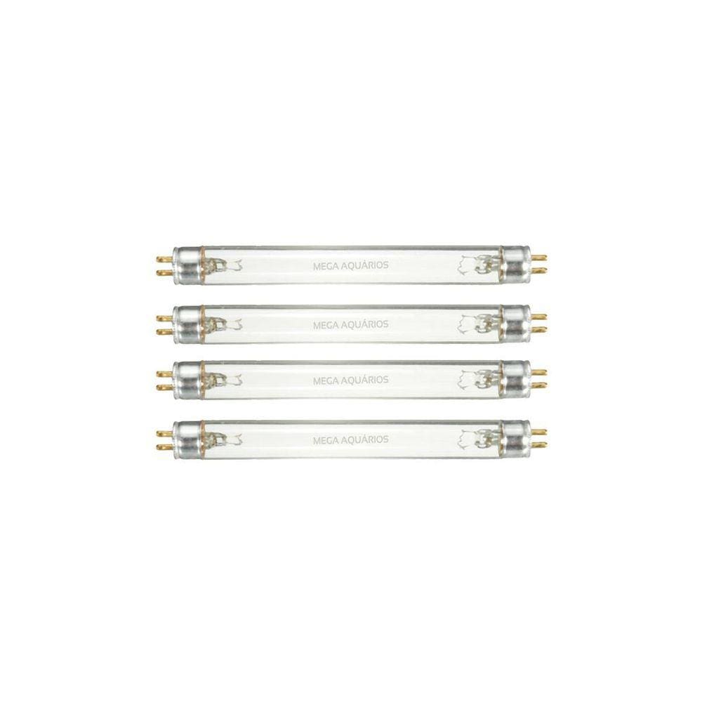 4 Lâmpadas Uv 4W Germicida Ultravioleta T5 15Cm Fluorescente