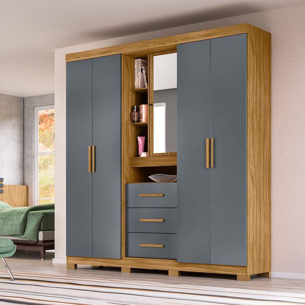 Roupeiro 5 Portas Lomond Com Espelho