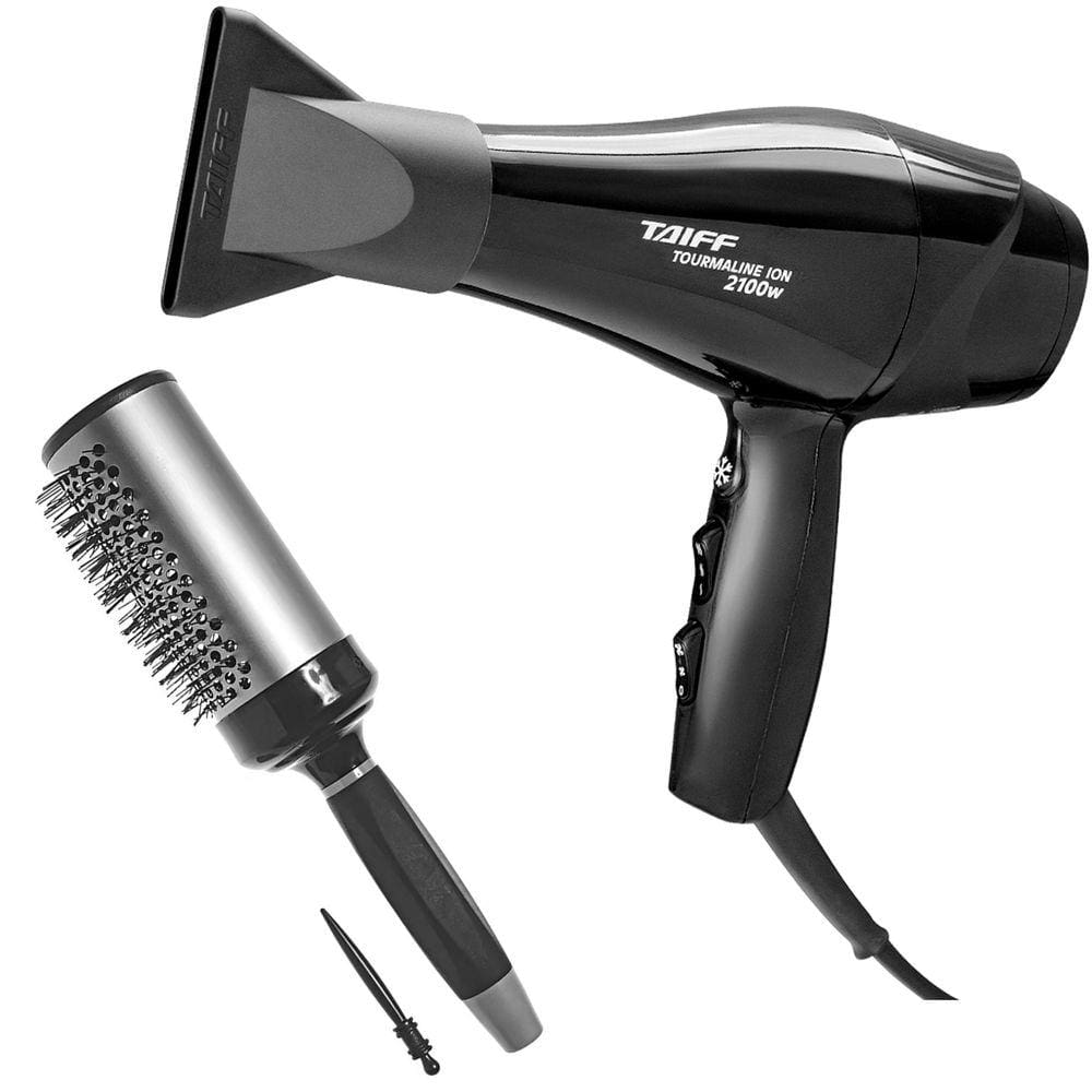 Kit - Secador Cabelo Taiff New Tourmaline Ion 2100W 127V + Escova Proart Ricci Perfetti 98103Hkh `M`