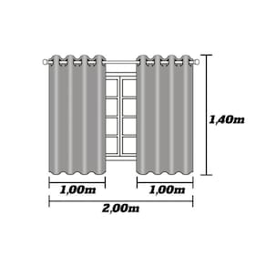 Cortina Blackout Pvc Com Tecido Voil 2,80 M X 1,60 M Tabaco