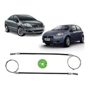 Kit Reparo De Maquina De Vidro Elétrico Punto/Linea Traseiro