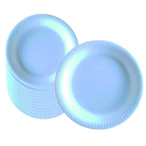 Prato de Isopor Térmico Raso 23cm c/100 - Branco