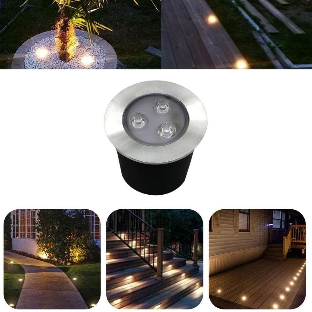Balizador Spot Pvc Led Smd 3W Luz Branco Quente De Embutir