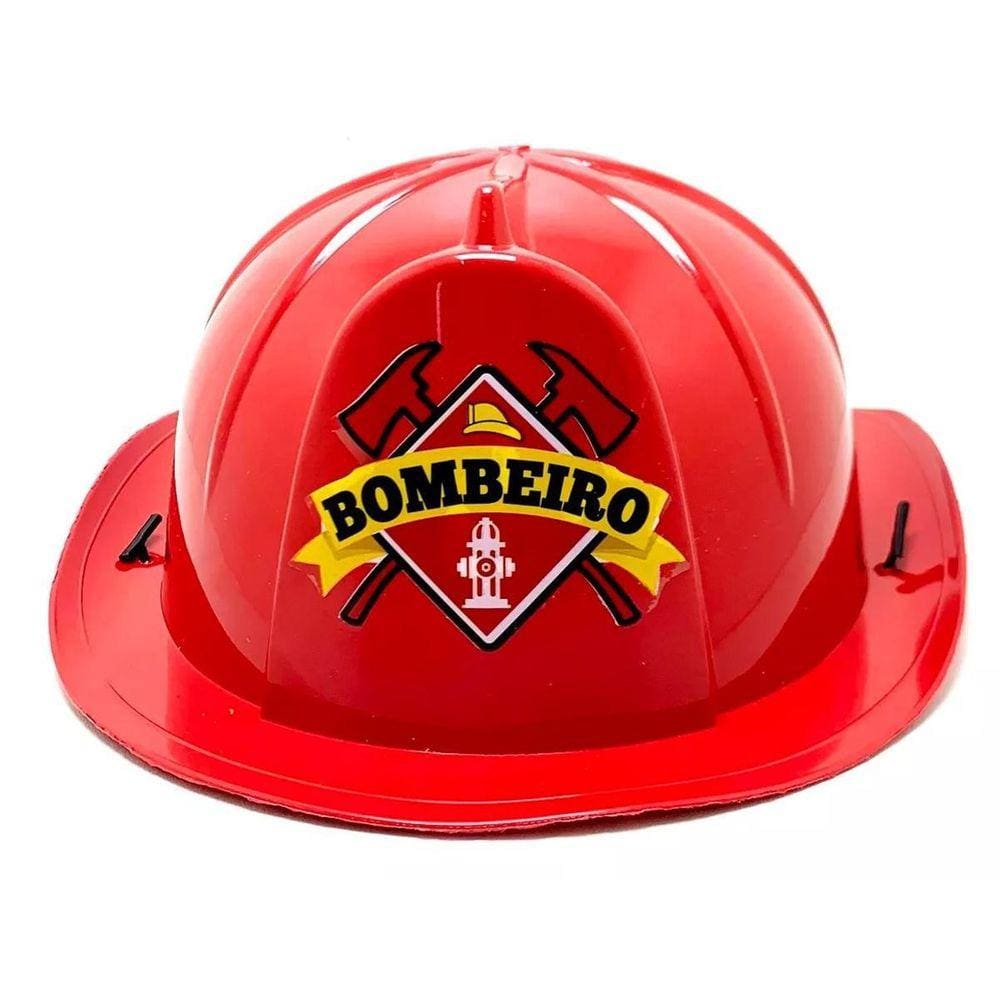 Chapéu Capacete Corpo De Bombeiro Fanstasia Para Festa
