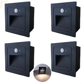 Kit 4 Balizador Sensor De Presença Embutido Parede Led Lup72