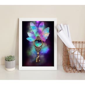 Quadro Decorativo Chave Mágica - Arquétipo 24X18Cm - Vidro