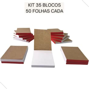 Kit 35 Bloco Anotacoes Rascunho Comanda 10X7Cm 50 Folhas
