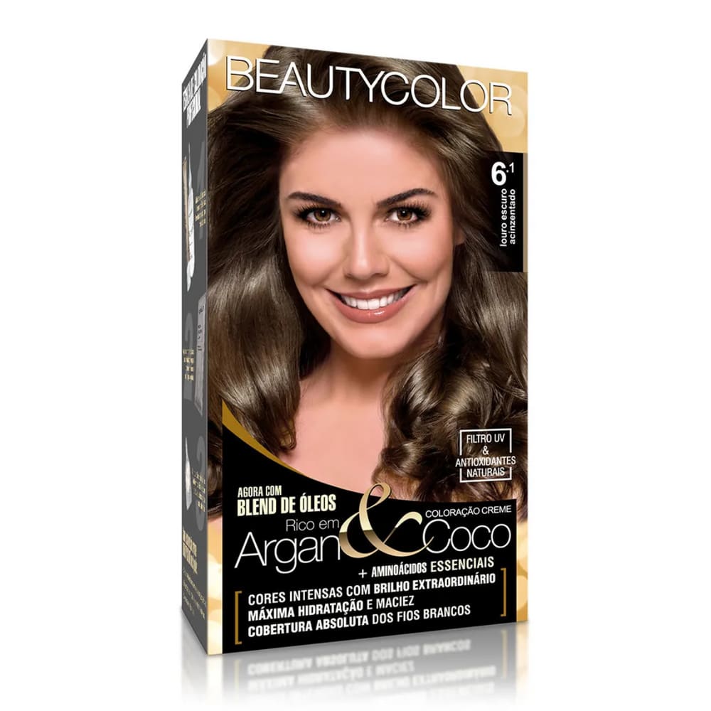 BEAUTYCOLOR KIT COLORACAO - 6.1 Louro Escuro Acinzentado