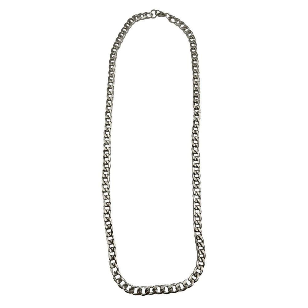 Corrente Colar Cordão Masculino Em Aço Inox 60Cm Largura 7Mm