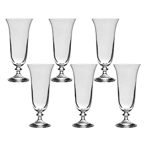 Taça De Cristal Bohemia Para Cerveja 360 Ml Angela 6 Peças
