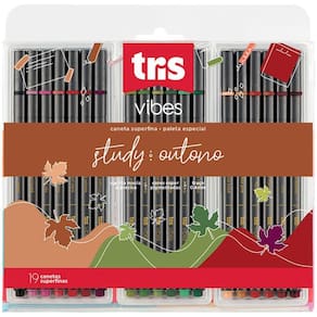 Caneta Superfina Vibes - Outono - 0,4Mm - 19 Cores - Tris