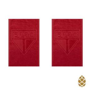 Kit 2 Toalhas De Rosto Jacquard Buettner São Paulo Vermelho