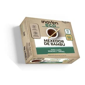 Mexedor Bambu Inoven Cafe Bebidas Drinks 11 Cm 500 Unidades