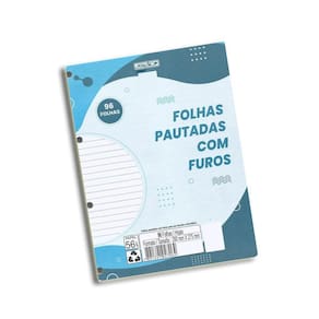 Bloco Fichário Universitário Branco Monobloco S D 96 F