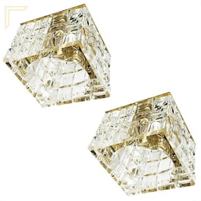 Spot de Cristal K9 - Kit 02 Bet08 - Dourado - 7cm