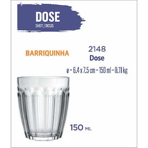 24 Copos Barriquinha 150Ml - Whisky - Cachaça - Tequila