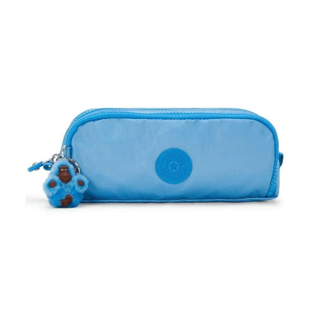 Estojo Gitroy Kipling Fairy Aqua Met Azul Médio 10x23x7cm