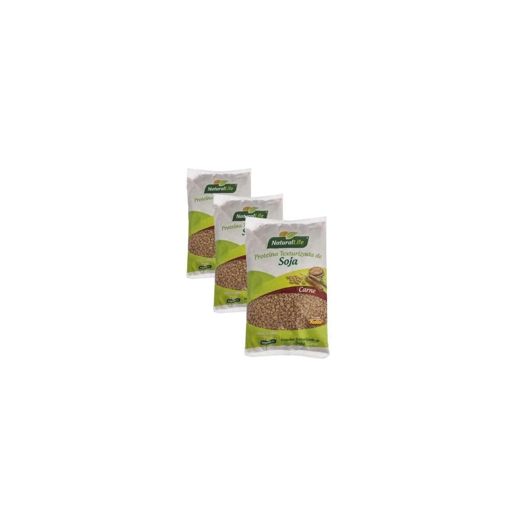 Kit 3 Proteina Texturizada Soja De Carne 400G Natural Life
