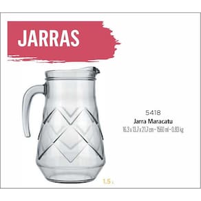 03 Jarras De Vidro Suco Maracatu 1,5 Litros