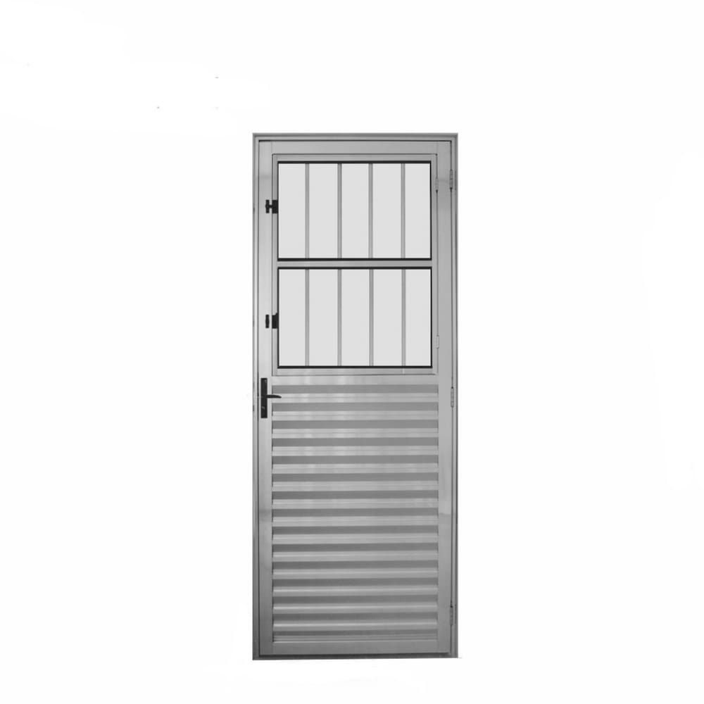 Porta Postigo Aluminio Brilhante 2.10 x 0.80 - Hale