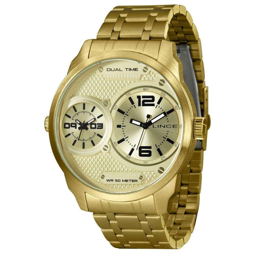 Relógio Masculino Lince Mrgh162L C2Kx Oversized Dourado
