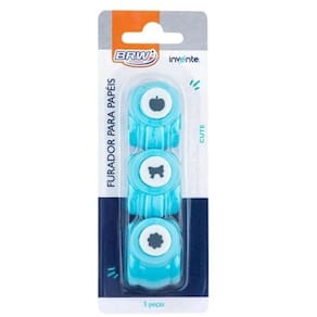 Furador De Papel Cute 10Mm Com 3 Peças - Brw