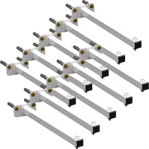 10 SUPORTES REFLETOR BASE RETA BRAÇO 40 cm 10 Cjts