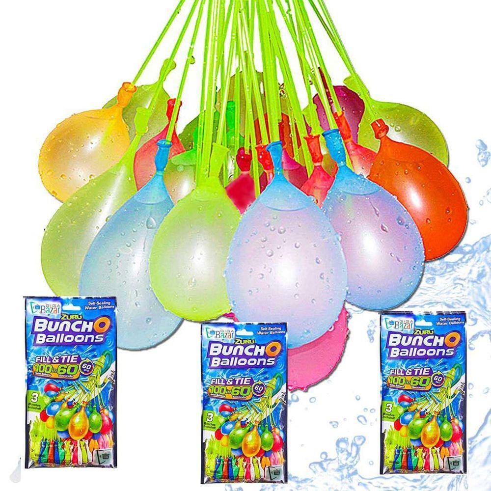 Kit 333 splash ball bexiga com enchedor água -