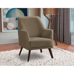 Poltrona Decorativa Sala de Jantar Magali Lisa Veludo Bege Capuccino LANSOFBR
