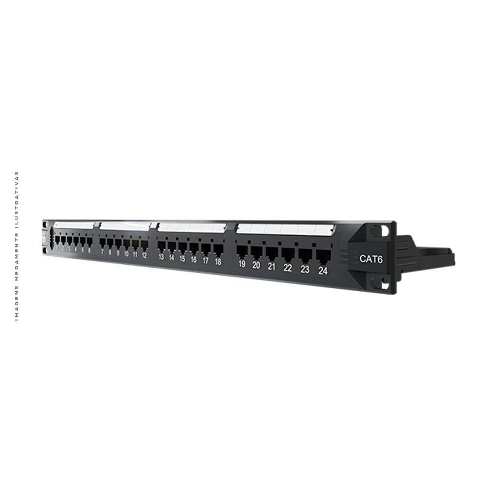 Patch Panel Soho Plus CAT.6, 24 Portas, T568A/B - 35050402