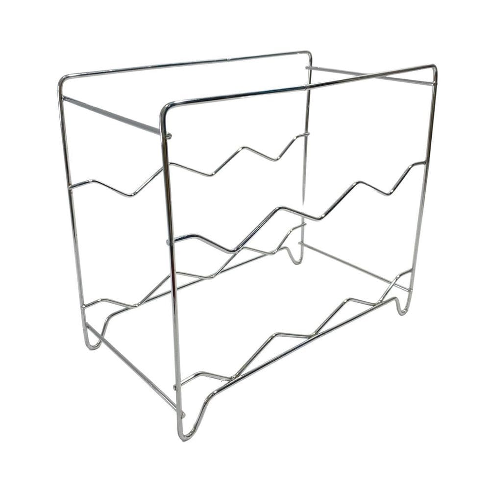 Adega 6 Garrafas Aço Cromado 24x28x16cm