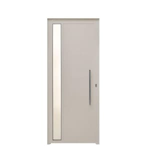 Porta Lambril C/ Visor e Puxador Aluminio Branco 2.10 x 1.00 - Hale