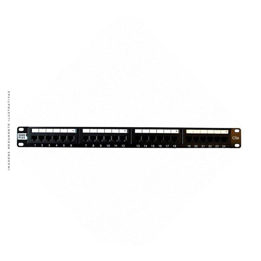 Patch Panel 24 Portas SohoPlus, CAT.5e, T568A/B - 35050401