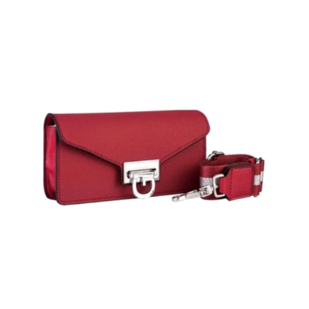 Bolsa carteira tranversal com fechamento níquel