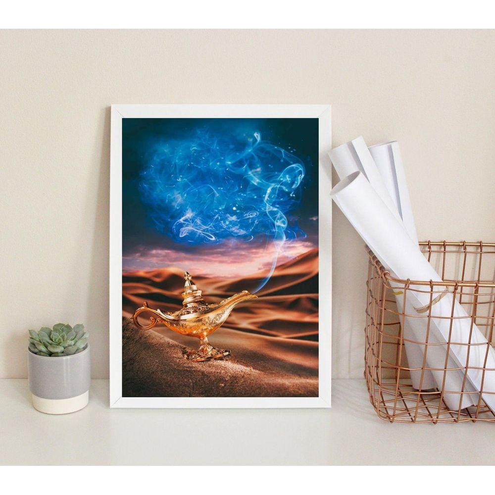 Quadro Decorativo Lâmpada Mágica 24X18Cm - Com Vidro