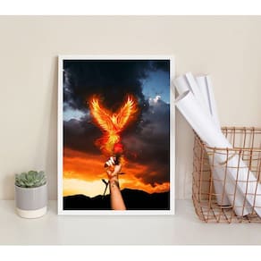 Quadro Decorativo Arquétipo Da Fênix 45X34Cm