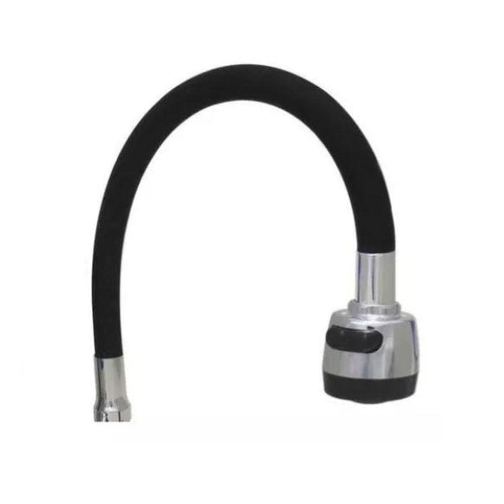 Tubo Flexível Preto De Silicone Com Arejador - 48cm