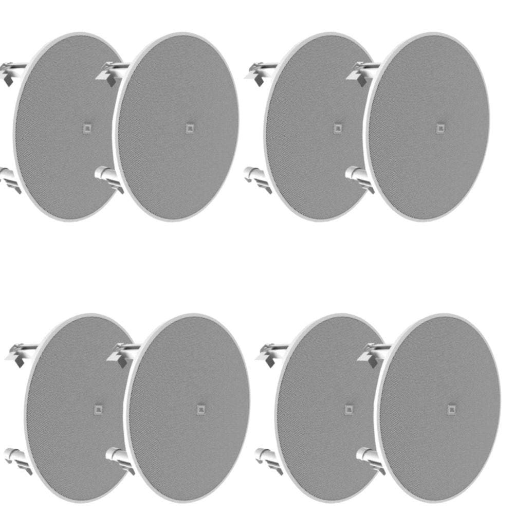 Kit 8 Arandelas JBL 6CO3R+ Redonda Branca - 70 Watts RMS