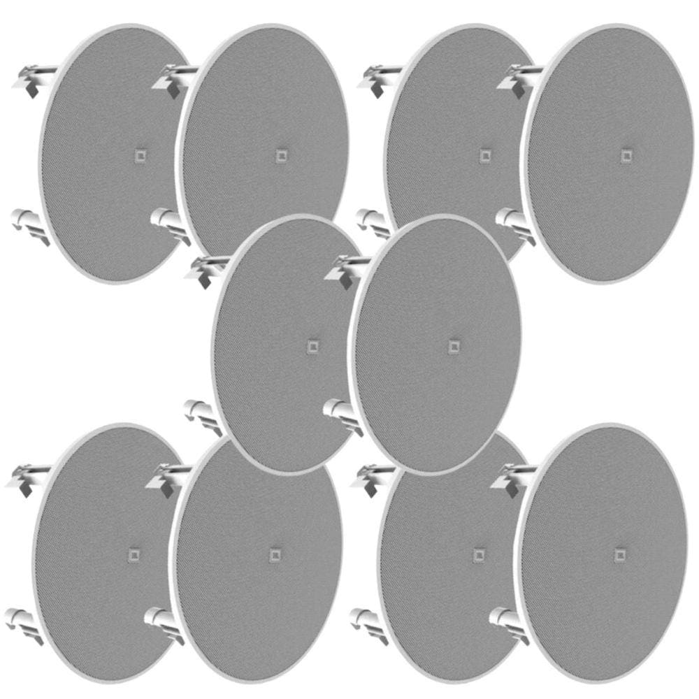 Kit 10 Arandelas JBL 6CO3R+ Redonda Branca - 70 Watts RMS