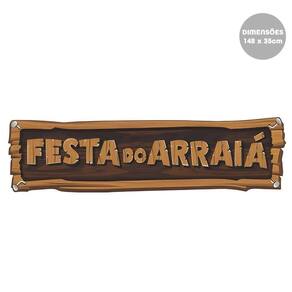 Painel Faixa Gigante Festa Junina Festa Do Arraiá 148X35Cm