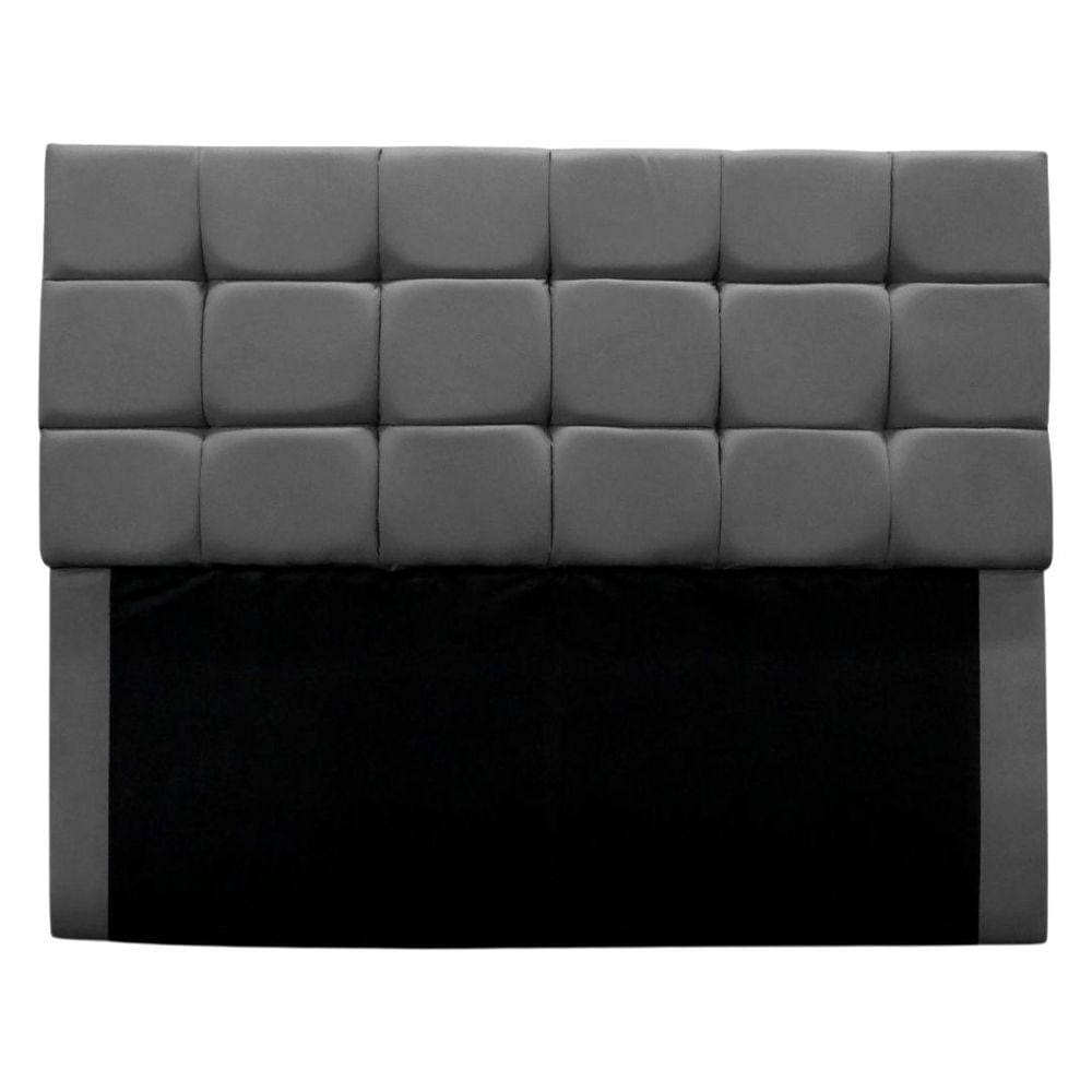 Cabeceira Cama Box Estofada Queen 160 cm Bianca Suede Cinza