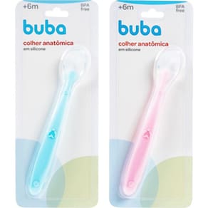 Colher de Silicone Anatômica Introdução Alimentar Infantil Buba