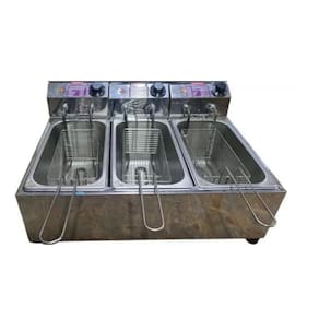 Fritadeira Nova Sul Inox 3 Cubas 2000w 55x40x25cm
