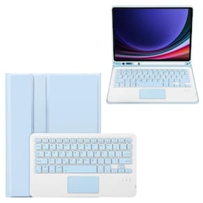 Capa Teclado Magnética Azul Claro Samsung S9 11 x710 x716