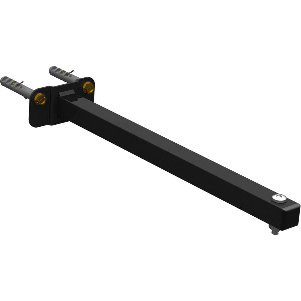SUPORTE REFLETOR BASE RETA BRAÇO 30 CM Preto