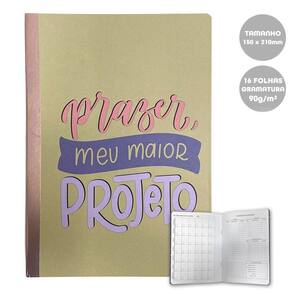 Planner Mensal Prazer Meu Maior Projeto 15X21Cm 16Fls 90G/M