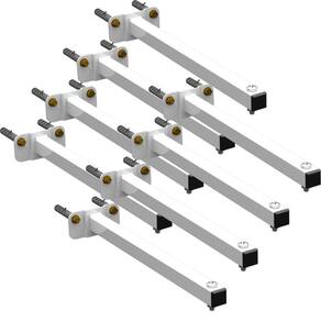 08 SUPORTES REFLETOR BASE RETA BRAÇO 60 cm 8 Cjts